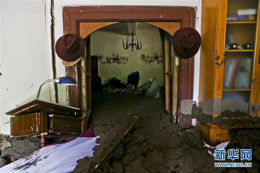 （外代一线）（6）智利洪灾造成山体滑坡致3人死亡