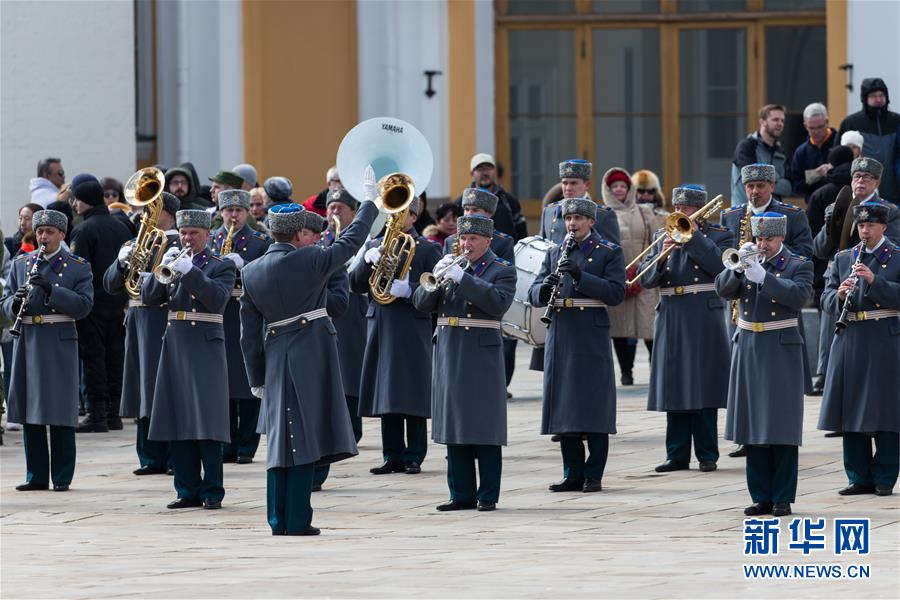 （国际）（8）俄罗斯总统警卫团举行2017年度首次换岗仪式