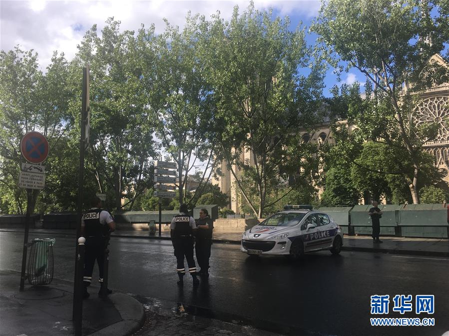 （国际）（4）法国巴黎圣母院前广场一男子袭警
