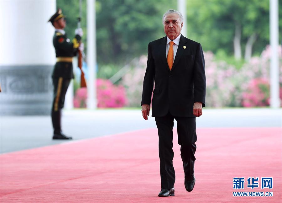 （厦门会晤&middot;XHDW）（1）出席金砖国家领导人第九次会晤的外国领导人抵达会场