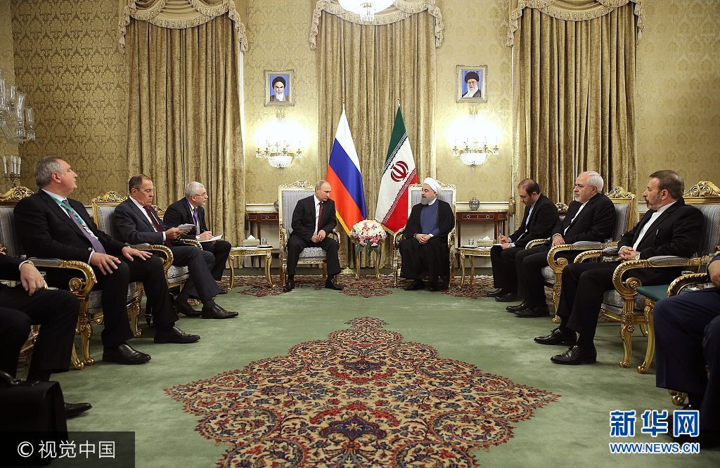德黑蘭：伊朗總統魯哈尼會見俄羅斯總統普京