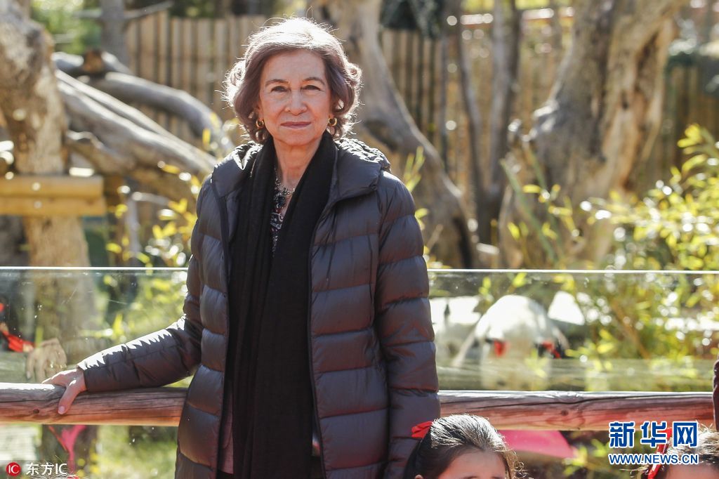 西班牙王后索菲亚主持马德里动物园熊猫馆翻新仪式