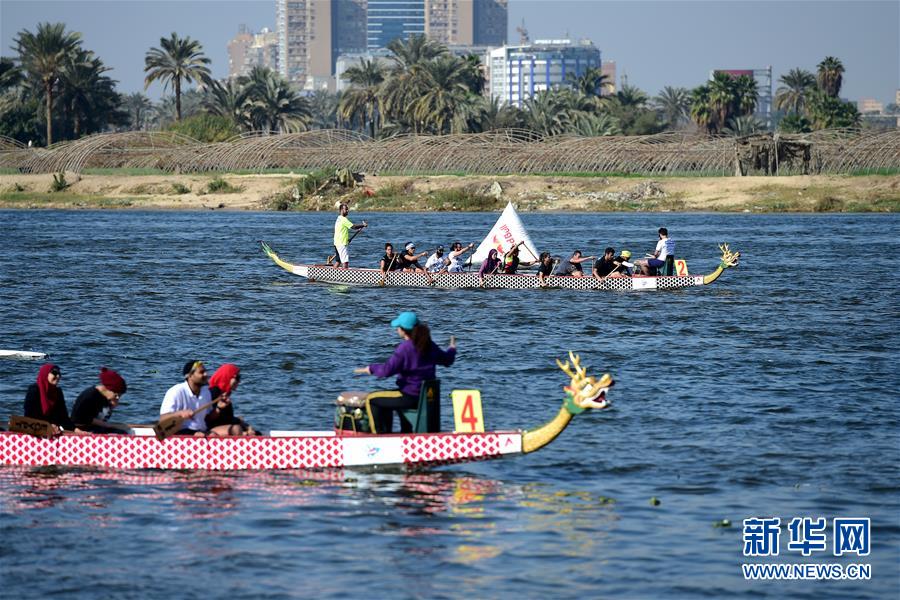 （XHDW）（4）尼罗河赛龙舟 同庆中国年