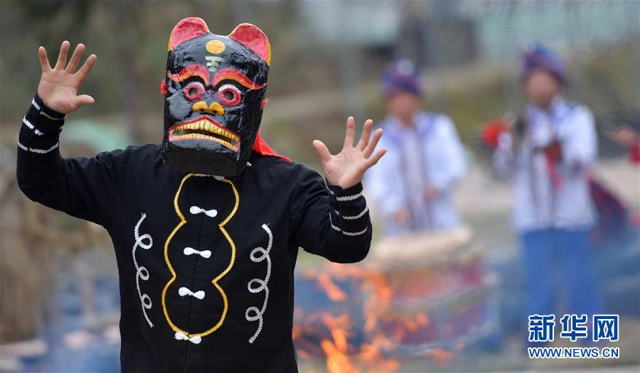 #（文化）（1）湖北恩施：傩戏祈福迎新春 