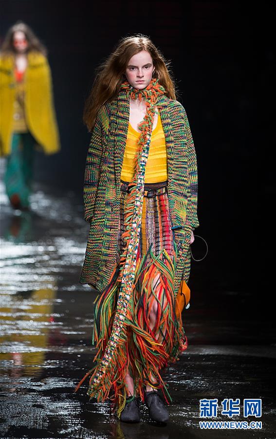 （国际）（1）米兰时装周：Missoni品牌发布秋冬男女装新品