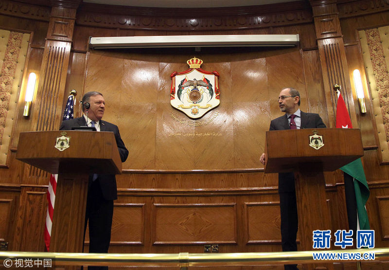 美国新任国务卿蓬佩奥访问约旦