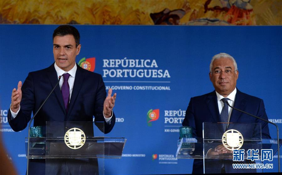 （XHDW）（1）葡萄牙总理科斯塔会见西班牙首相桑切斯 