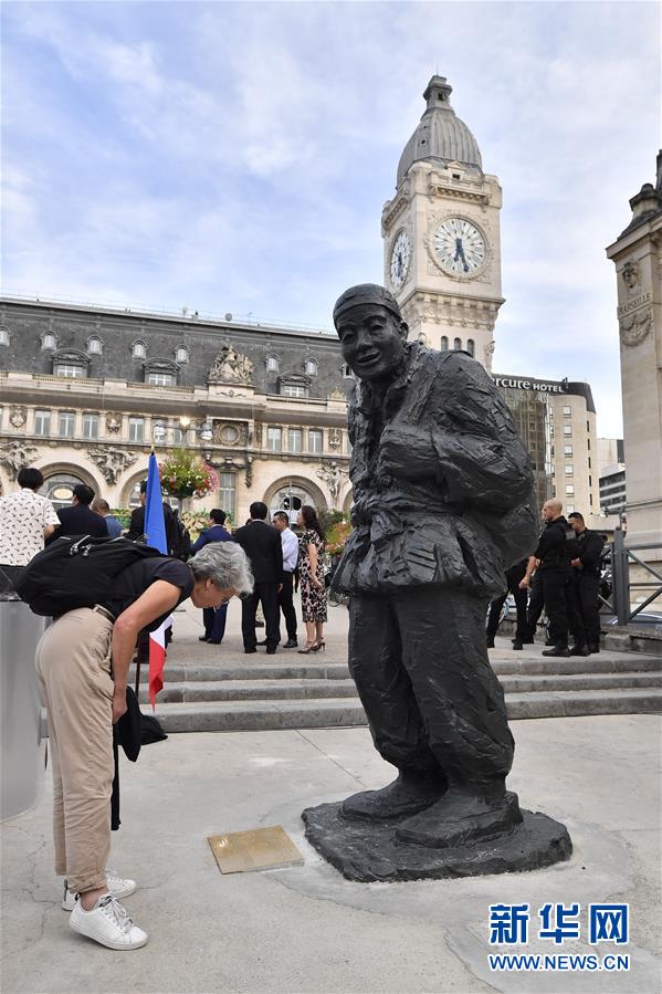 （国际）（3）一战华工雕像在巴黎里昂火车站落成