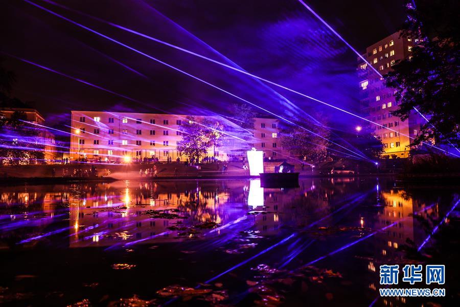 （国际）（1）波兰罗兹举办2018&ldquo;舞动&rdquo;灯光节
