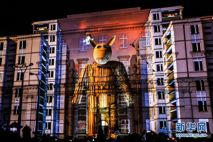 （国际）（2）波兰罗兹举办2018&ldquo;舞动&rdquo;灯光节