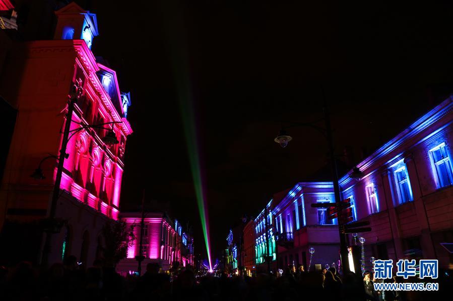 （国际）（6）波兰罗兹举办2018&ldquo;舞动&rdquo;灯光节