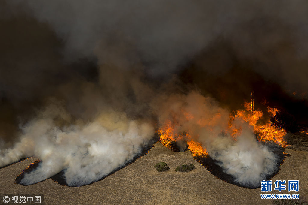 加州山火肆虐 数万人被迫撤离(组图)