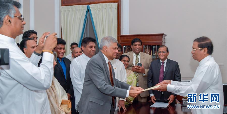 （国际）（2）维克勒马辛哈宣誓就任斯里兰卡总理