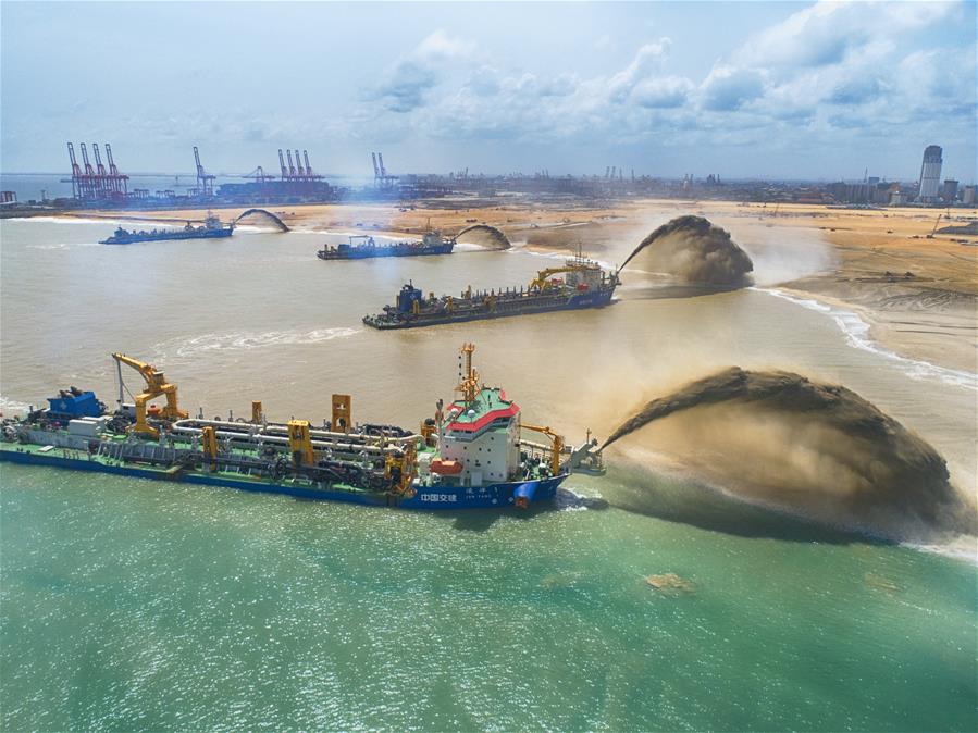 （國際）（3）中斯共同開發的科倫坡港口城項目填海造地工程完工