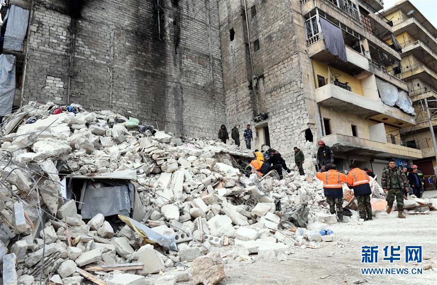 （国际）（2）叙利亚阿勒颇一建筑物坍塌 致11人死亡