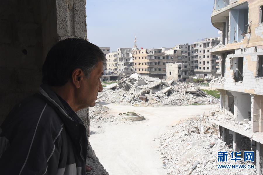 （国际·图文互动）（2）通讯：叙利亚危机爆发8周年：废墟中“疗伤”的东古塔