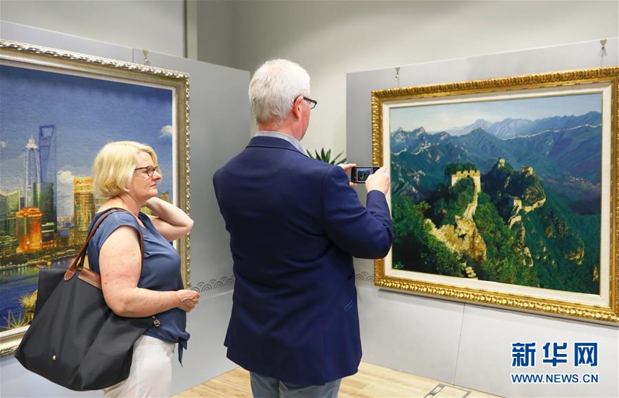 （国际&middot;图文互动）（3）上海绒绣欧洲交流展在布鲁塞尔开幕