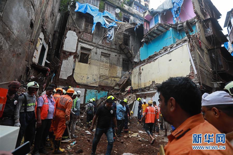 （国际）（3）印度孟买楼房坍塌事故遇难人数升至14人