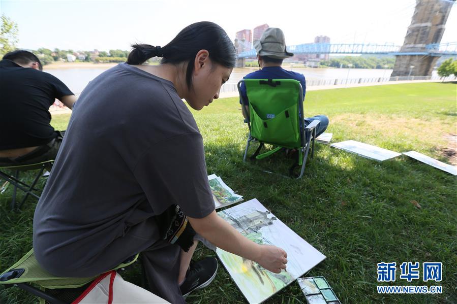 （国际）（3）中美画家在辛辛那提进行艺术交流