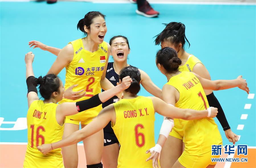 （体育）（5）排球&mdash;&mdash;女排世界杯：中国队战胜美国队 