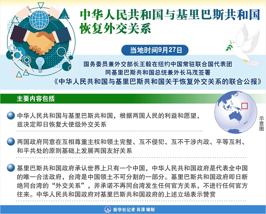 中华人民共和国与基里巴斯共和国恢复外交关系 新华网