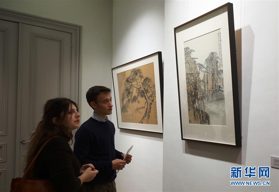 （國際·圖文互動）（2）劉海粟國畫作品展在布魯塞爾開幕