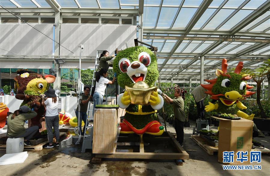 （国际）（1）新加坡滨海湾花园准备农历新年装饰