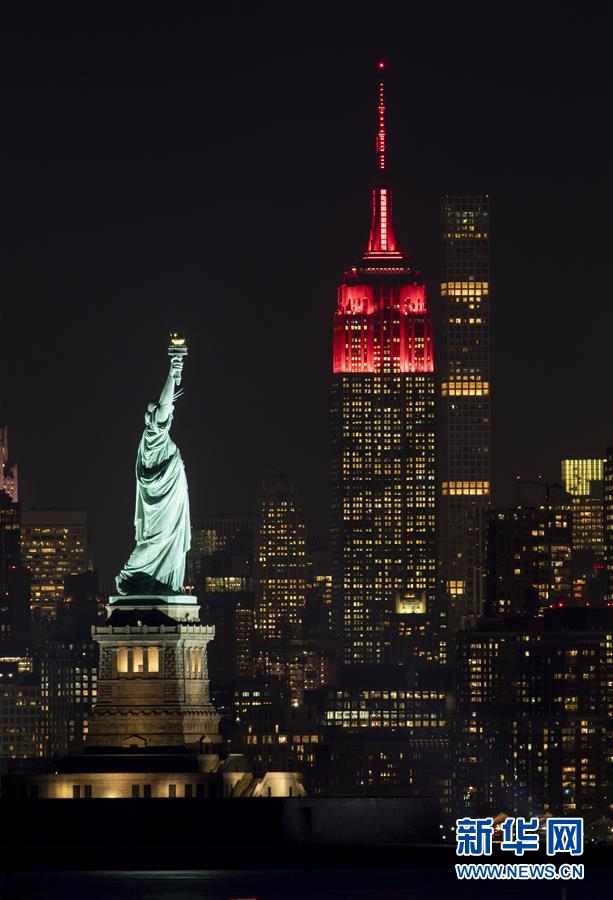 （国际）（2）纽约帝国大厦庆祝中国新春