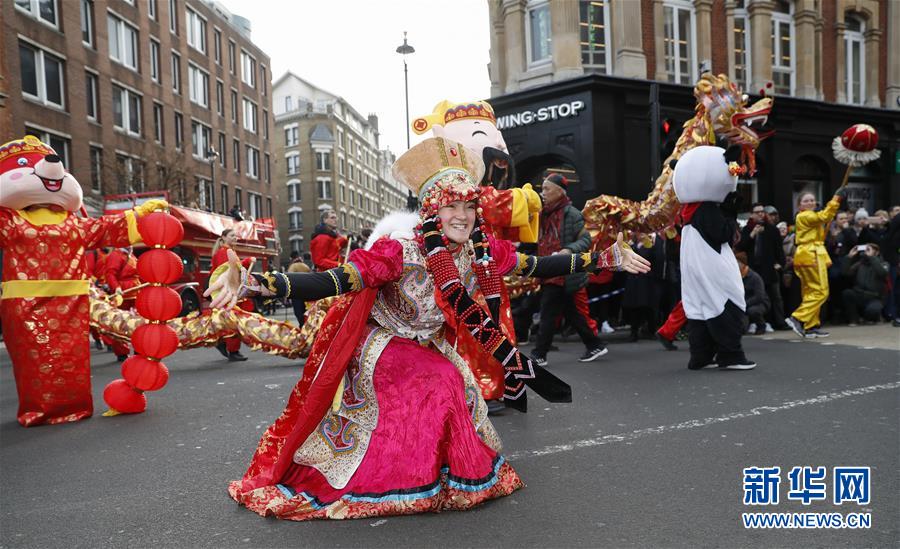 （国际）（6）伦敦举行新春巡游庆祝中国农历新年