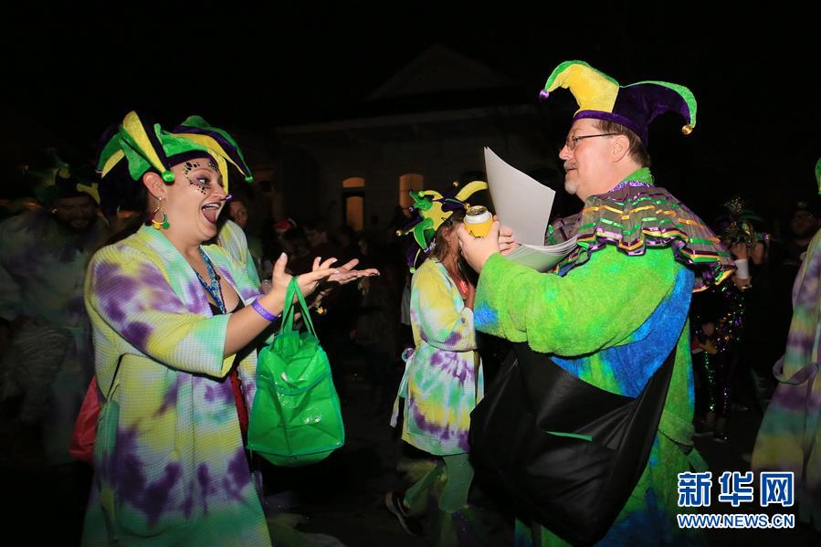 （XHDW）（2）美国新奥尔良举行狂欢节游行