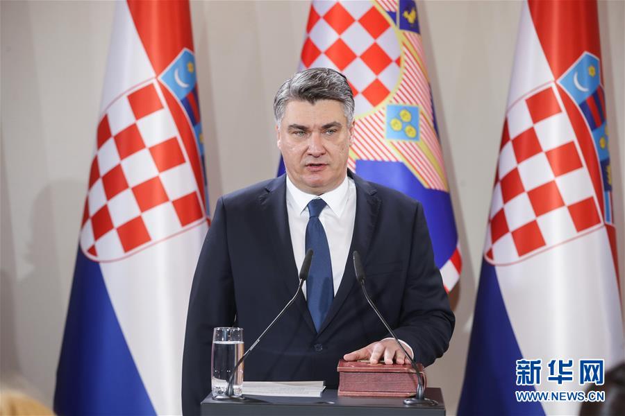 （国际）（1）米拉诺维奇宣誓就任克罗地亚总统