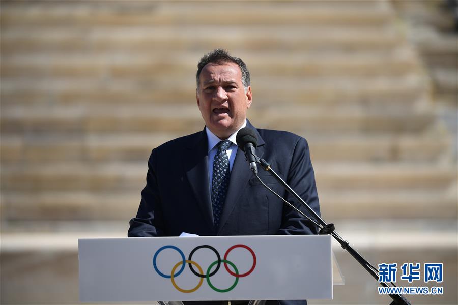 （体育）（12）东京奥运会圣火交接仪式在雅典举行