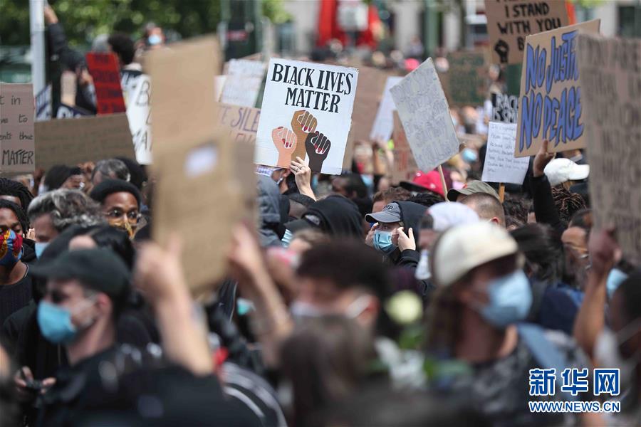 （国际）（1）比利时举行示威活动抗议美国警察暴力执法和种族主义