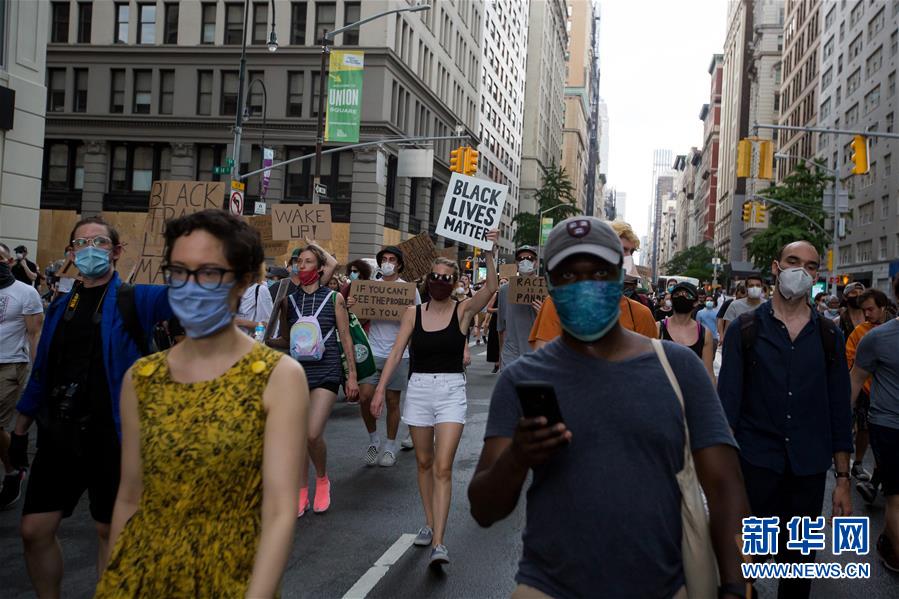 (国际)(9)美国民众继续举行游行示威抗议种族歧视