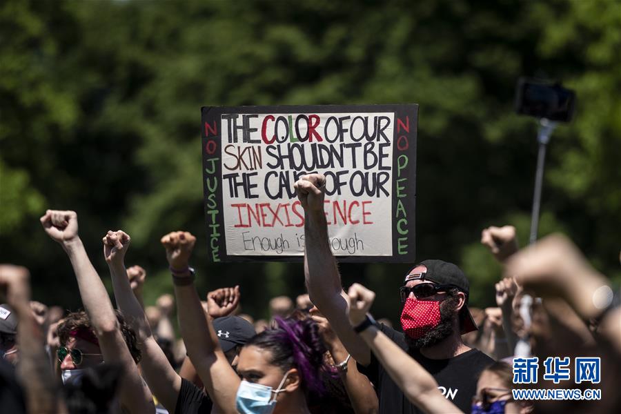 (国际)(10)美国民众继续举行游行示威抗议种族歧视