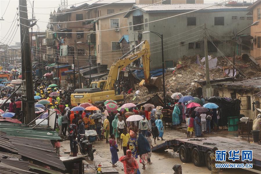 （國際）（1）尼日利亞拉各斯一居民樓坍塌致3人死亡