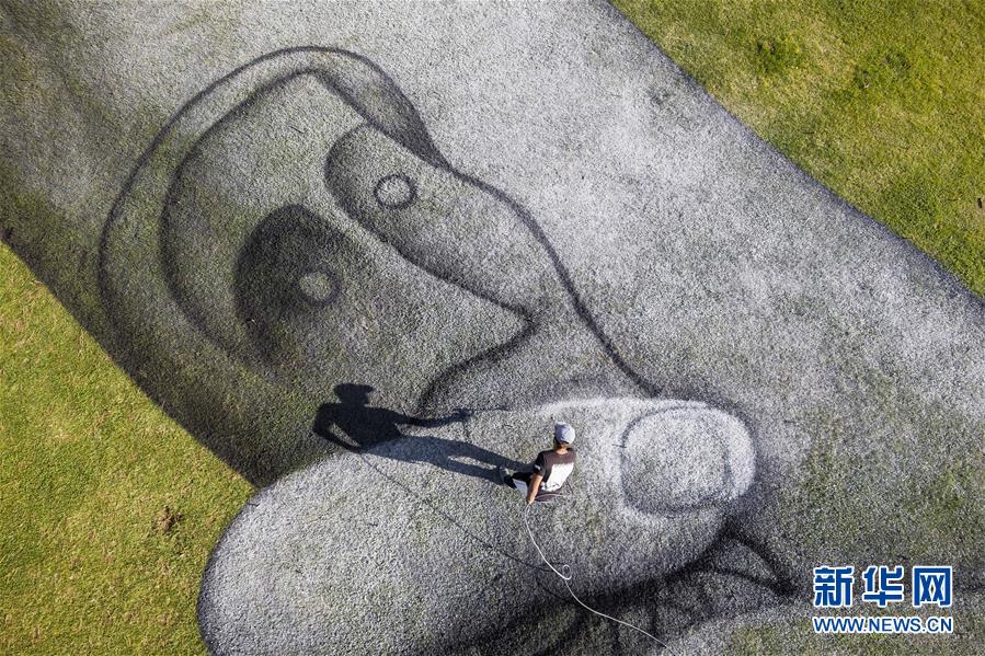 （国际）（9）法艺术家在伊斯坦布尔绘制巨幅露天画作