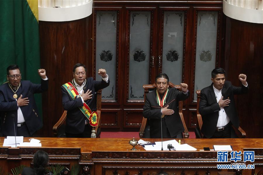 （国际）（2）阿尔塞宣誓就任玻利维亚总统