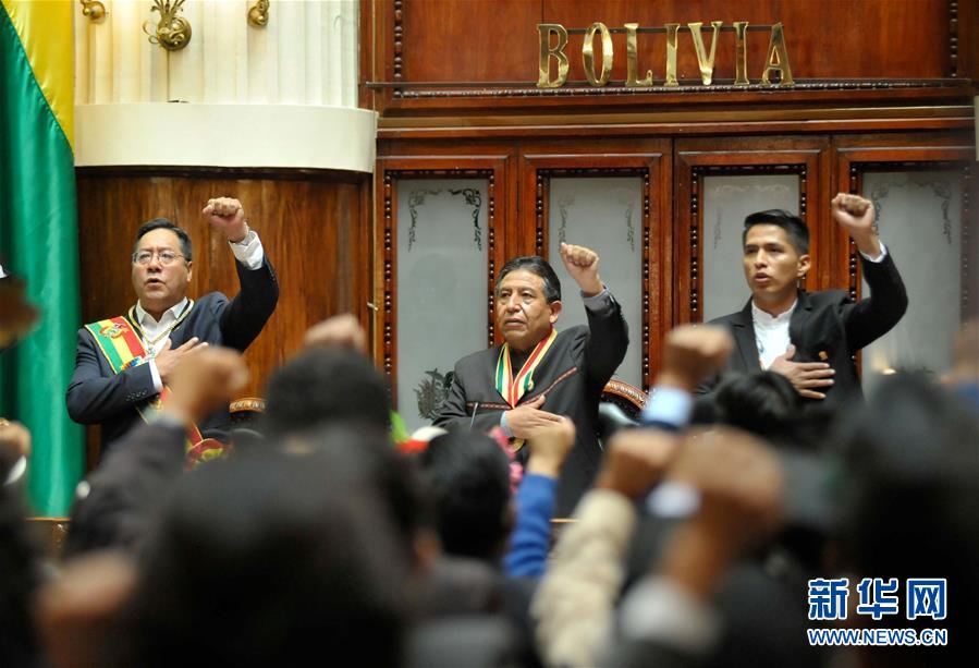 （国际）（6）阿尔塞宣誓就任玻利维亚总统