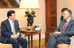 刘云山对葡萄牙进行正式访问