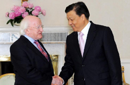 刘云山对爱尔兰进行正式访问