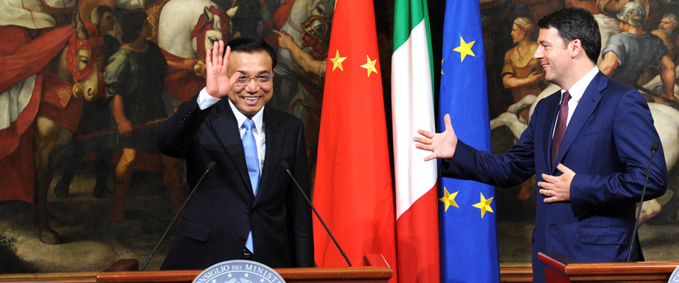 李克強與意大利總理倫齊共同會見記者