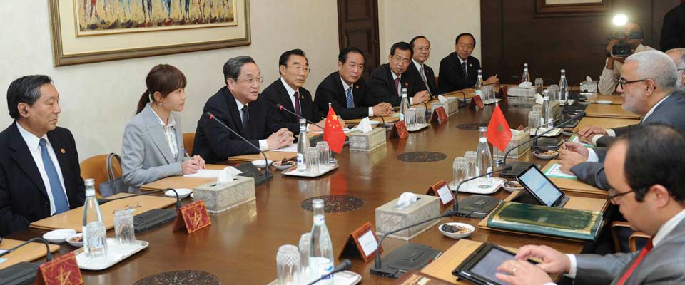 俞正声会见摩洛哥政府首脑本&middot;基兰