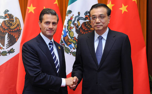 李克強會見墨西哥總統培尼亞