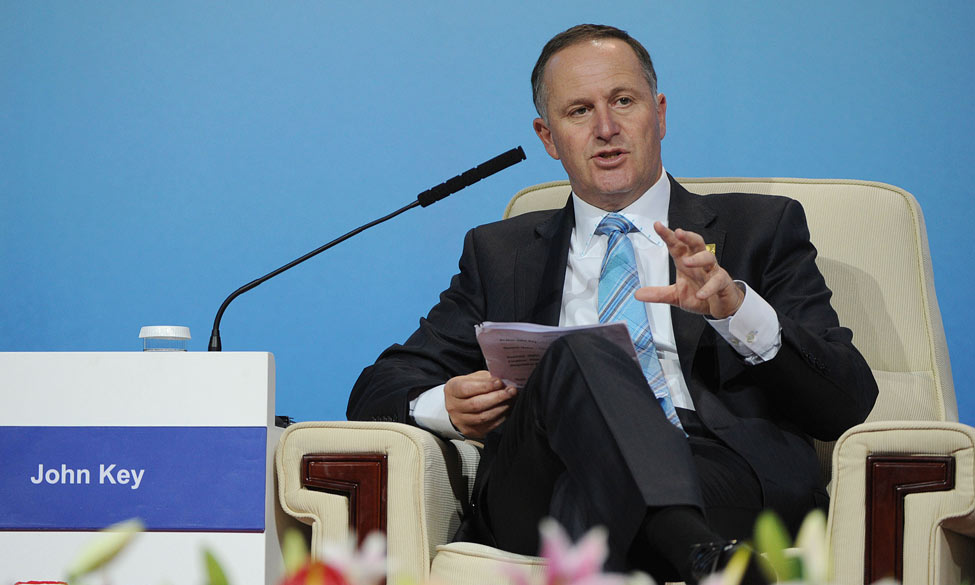 新西兰总理约翰&middot;基在&ldquo;全球金融&rdquo;峰会讨论中发言