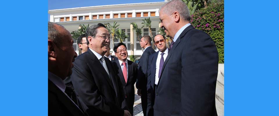 [资料图片]俞正声会见阿尔及利亚总理塞拉勒