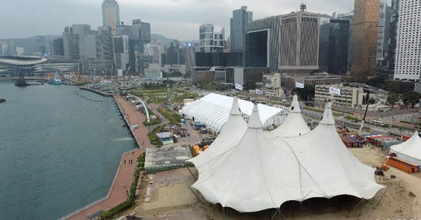 全球最大移动马戏棚亮相香港