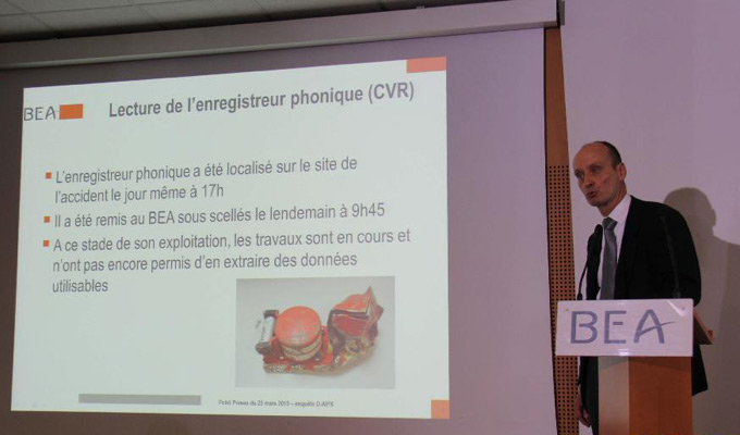 法国国家民航安全调查分析局成功提取德国之翼失事航班一黑匣子语音数据