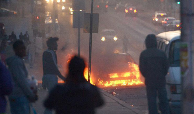 美国巴尔的摩发生骚乱（高清组图）