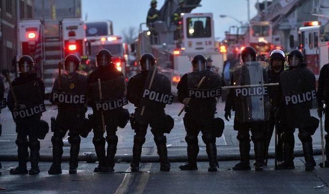 美国巴尔的摩发生骚乱（高清组图）